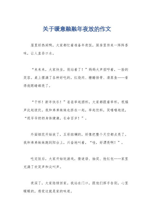 关于暖意融融年夜放的作文