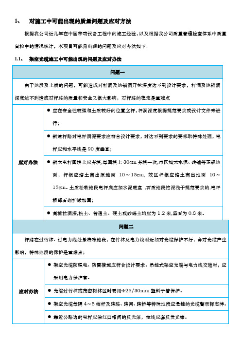 通信线路工程施工中可能出现的质量问题及应对方法