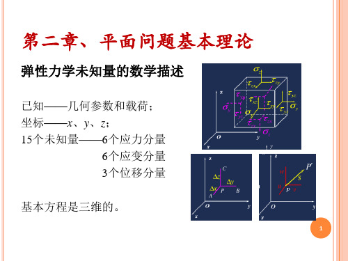 弹性力学-第二章 平面问题基本理论 (徐芝纶第五版)