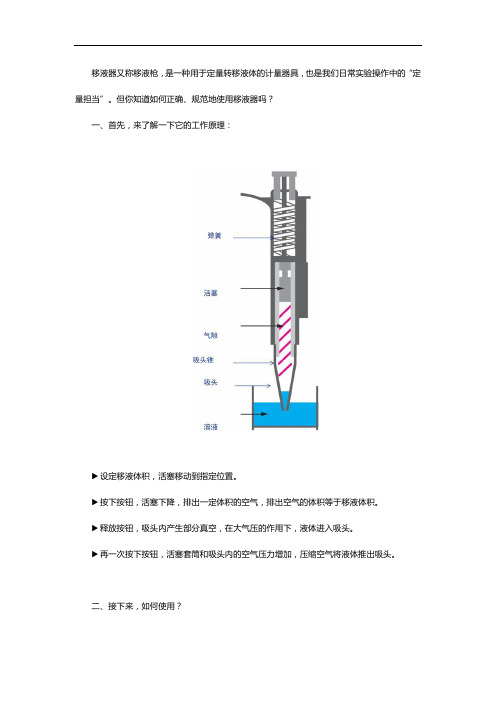 移液器使用技巧