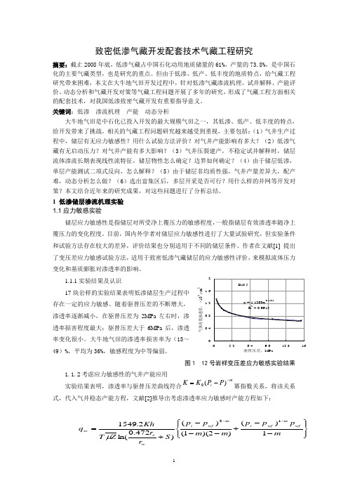 致密低渗气田开发配套技术气藏工程研究(net)