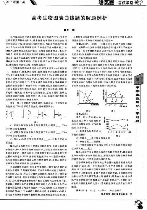 高考生物图表曲线题的解题例析