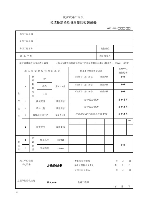 桥涵检验批表格