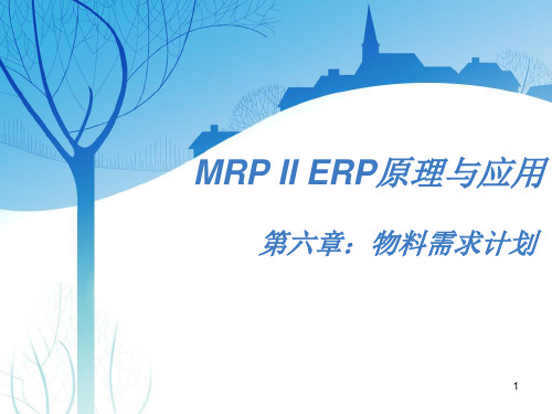 第六章、MRP II ERP原理与应用-物料需求计划