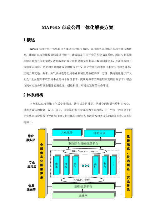 mapgis市政公用一体化解决方案-定稿(电力修改)