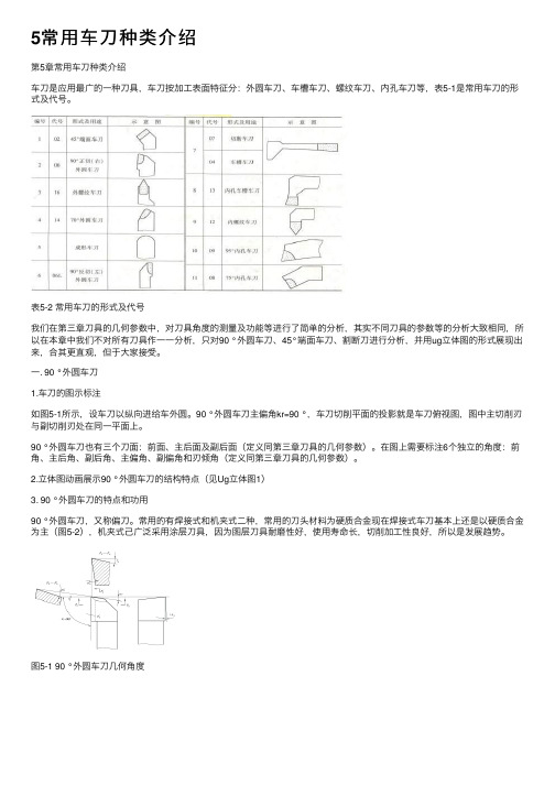 5常用车刀种类介绍