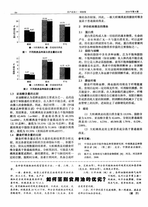 如何鉴别食用油的优劣？