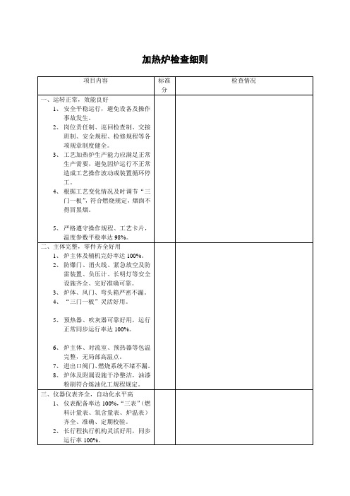 加热炉检查细则