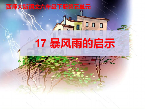 西南师大版六年级语文下册《五单元  17 暴风雨的启示》课件_2