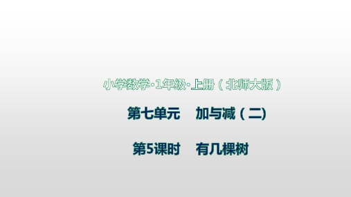 北师大版数学一年级上册7.5有几棵树课件(共20张PPT)