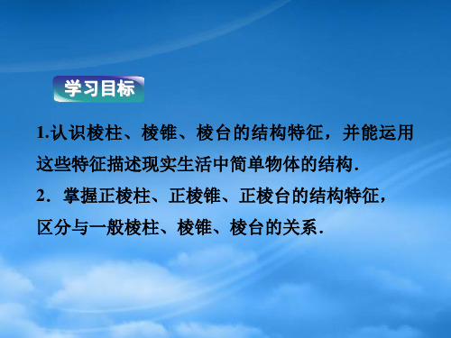 高中数学第1章1.1.2棱柱棱锥和棱台的结构特征课件新人教B必修2.ppt