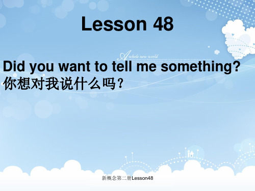 新概念第二册Lesson48 ppt课件