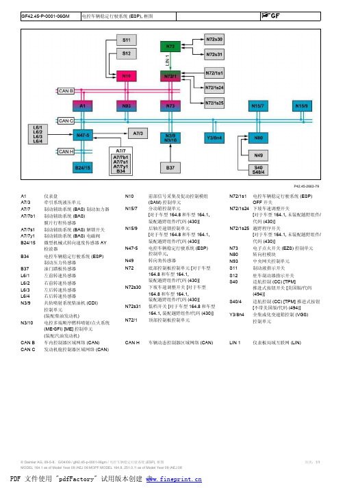 电控车辆稳定行驶系统 (ESP), 框图