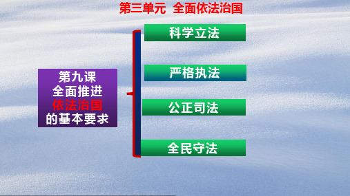 高中政治必修二 政治与法治 第三单元 全面依法治国 第九课 全面推进依法治国 第三框 公正司法 课件