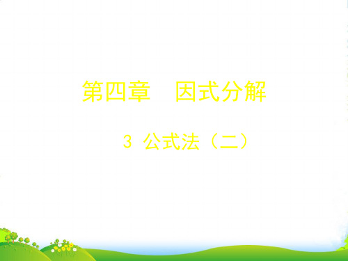 北师大版八年级数学下册第四章《4.3 公式法(二)》公开课课件