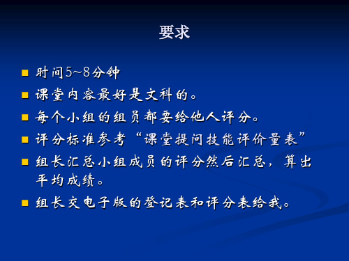 微格教案——提问技能 参考资料