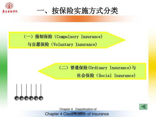 第四章  保险的分类