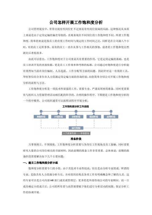 公司怎样开展工作饱和度分析