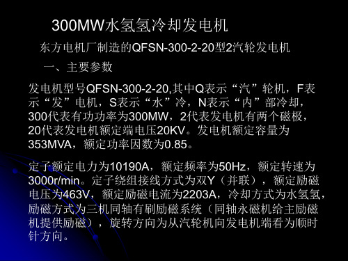 300MW同步电机参数