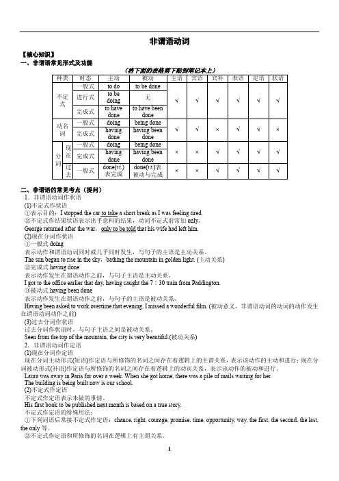 2021年高考一轮复习英语语法复习非谓语动词导学案(有答案)