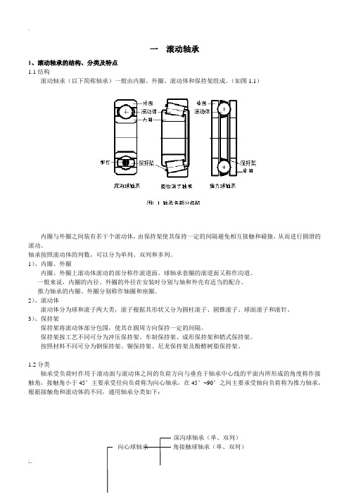 轴承分类、型号及尺寸