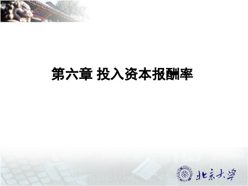 财务报表分析第六章 投入资本报酬率