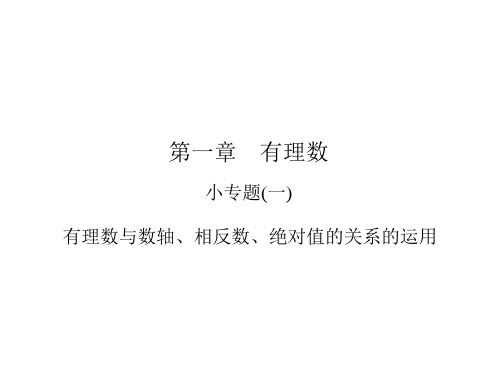 第1章 小专题(1) 有理数与数轴、相反数、绝对值的关系的运用-2020秋人教版