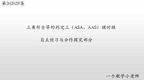 三角形全等的判定三(ASA、AAS)课时练