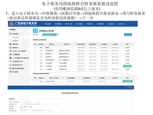 电子税务局财务报表报送流程