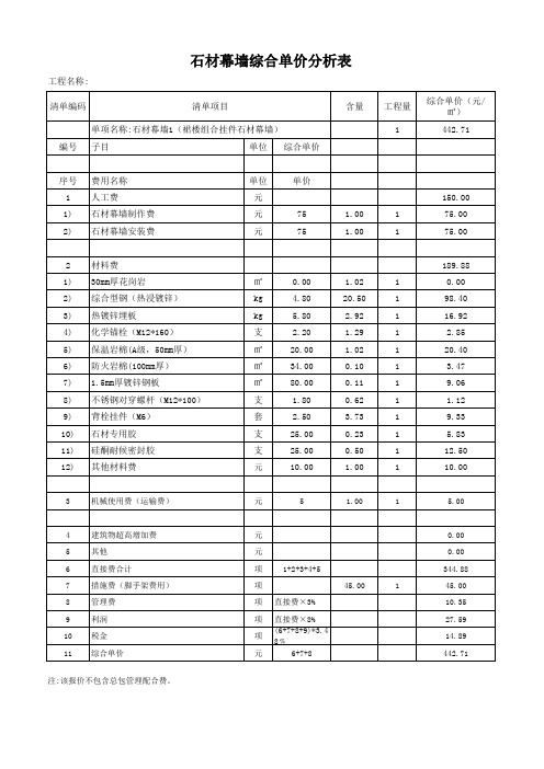 幕墙工程投标资料