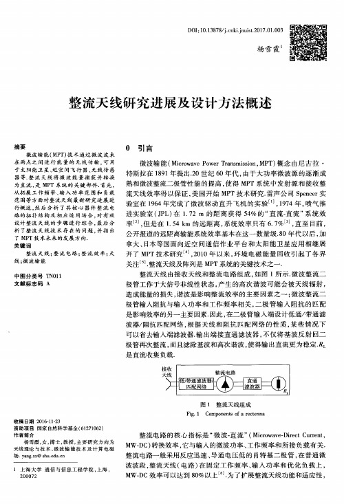 整流天线研究进展及设计方法概述