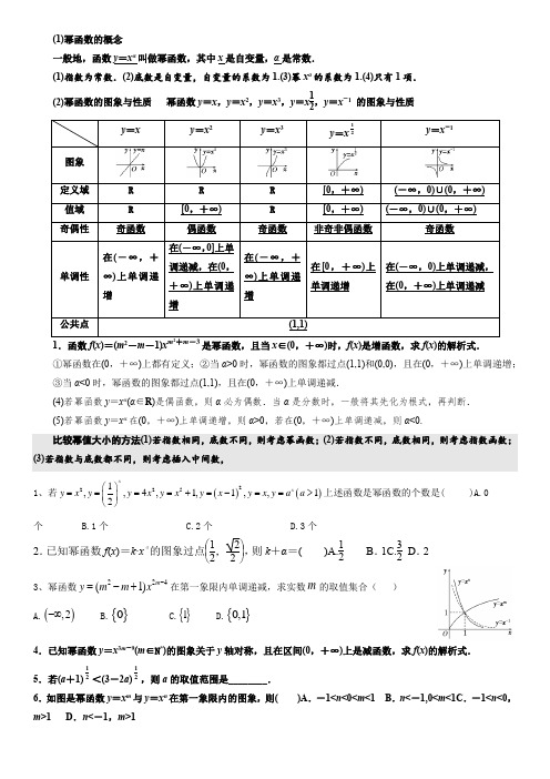 幂函数总结