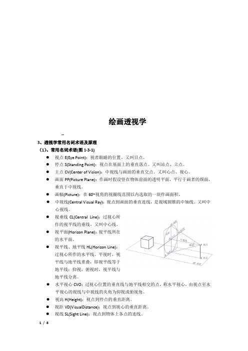 绘画透视学-复习资料