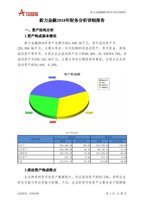 新力金融2018年财务分析详细报告-智泽华