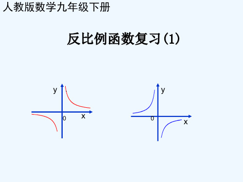 人教版反比例函数复习(1) PPT