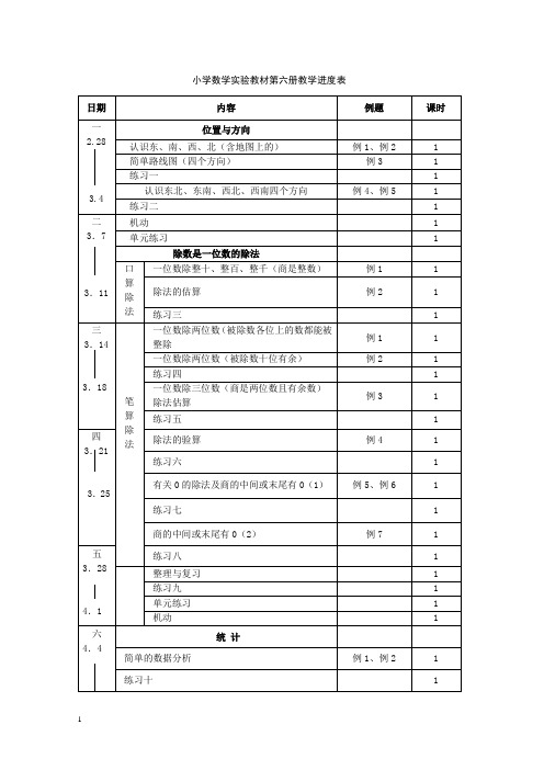 人教版小学数学三年级下册教学设计