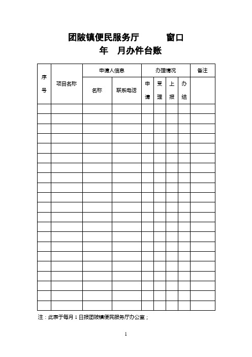 1-1乡镇便民服务中心表册(样表)