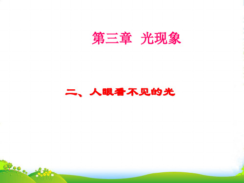 新苏科版物理八年级上册3.2《人眼看不见的光》ppt课件 (共46张PPT)