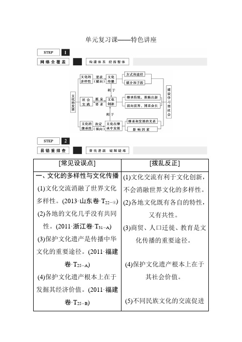 2020届高考政治第一轮总复习教案：单元复习课(2)(1)