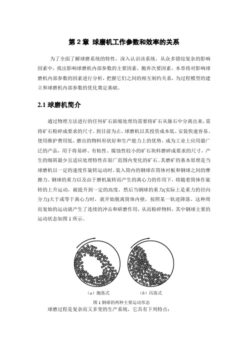 球磨机工作参数