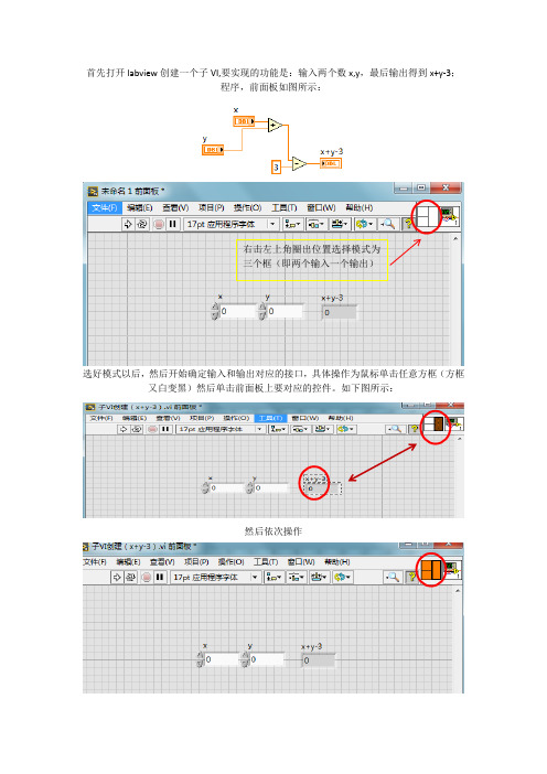 Labview子VI创建与调用方法(适合初学者)