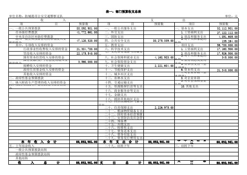 收支总表