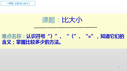 人教版《比大小》ppt课件5(共13张PPT)