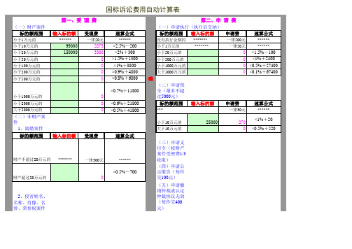 诉讼费计算器