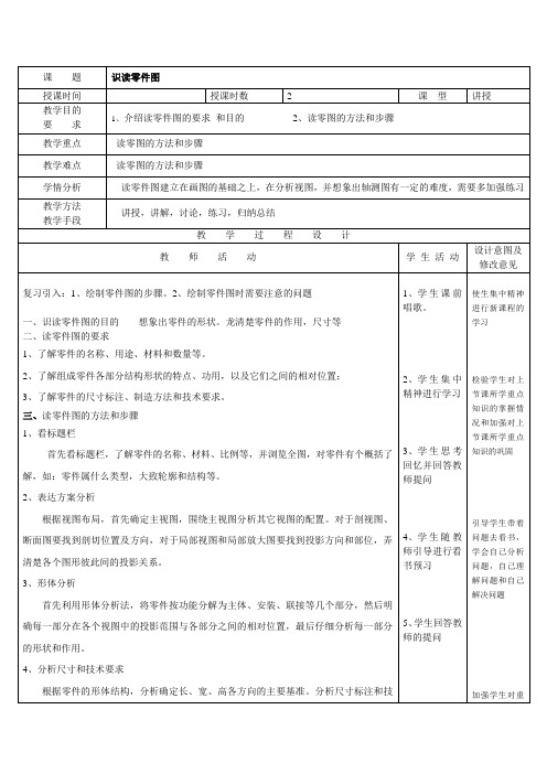 《机械制图(第3版)》教学讲义 项目六  零件图 48、零件图的识读1