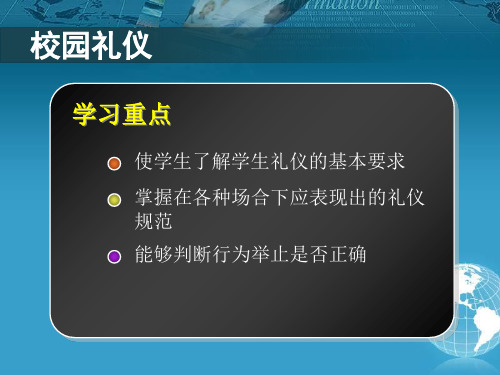 中职生礼仪规范教程教学课件ppt