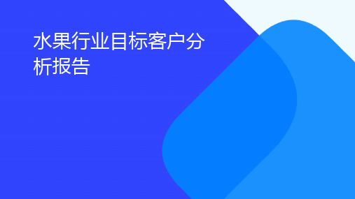 水果行业目标客户分析报告