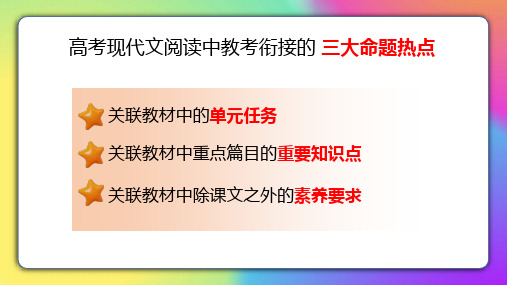 2025届高考语文复习：现代文阅读三项集训课件