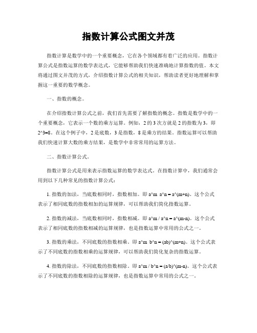 指数计算公式图文并茂