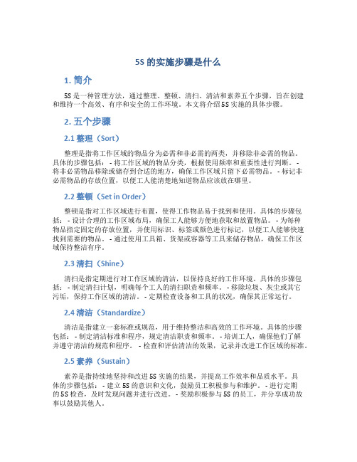 5s 的实施步骤是什么